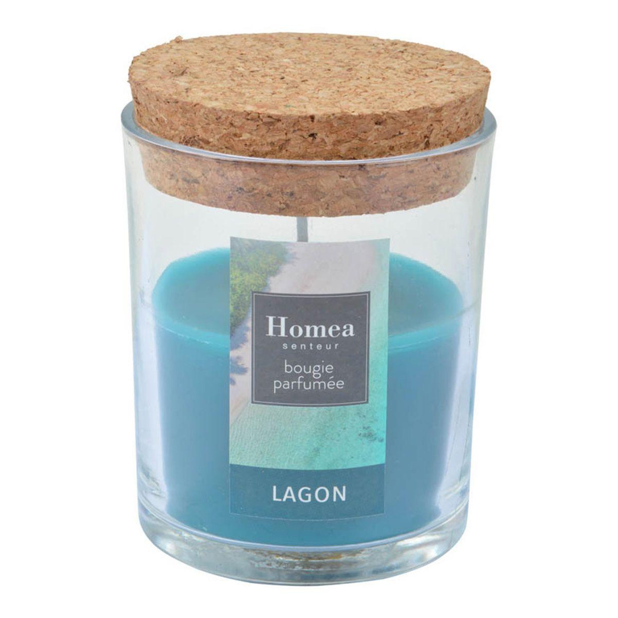 HOMEA Bougie verrine parfumée  essentiel ii  8cm lagon