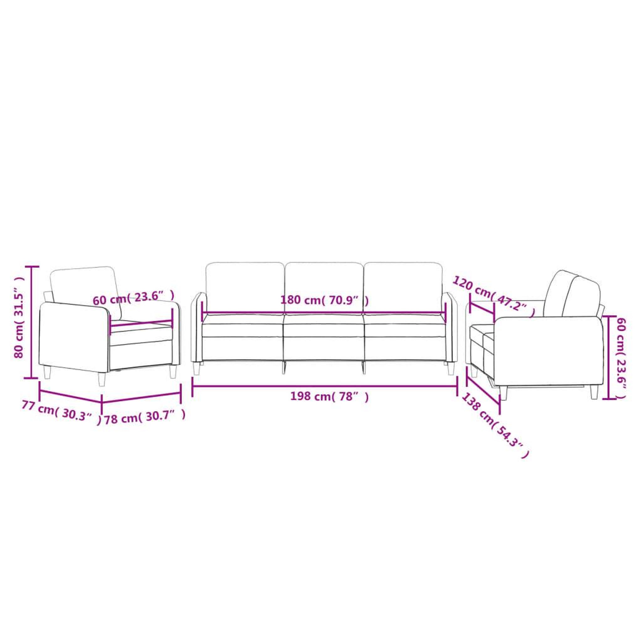 Voir la diapositive 6 : VIDAXL Ensemble de canapes 3 pcs vert fonce velours