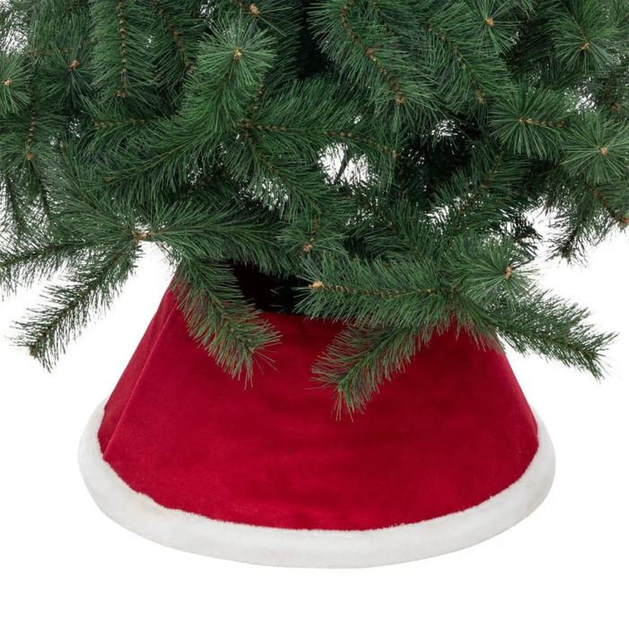 Voir la diapositive 2 : FEERIC LIGHT & CHRISTMAS Pied de Sapin  Soir de Noël  56cm Rouge