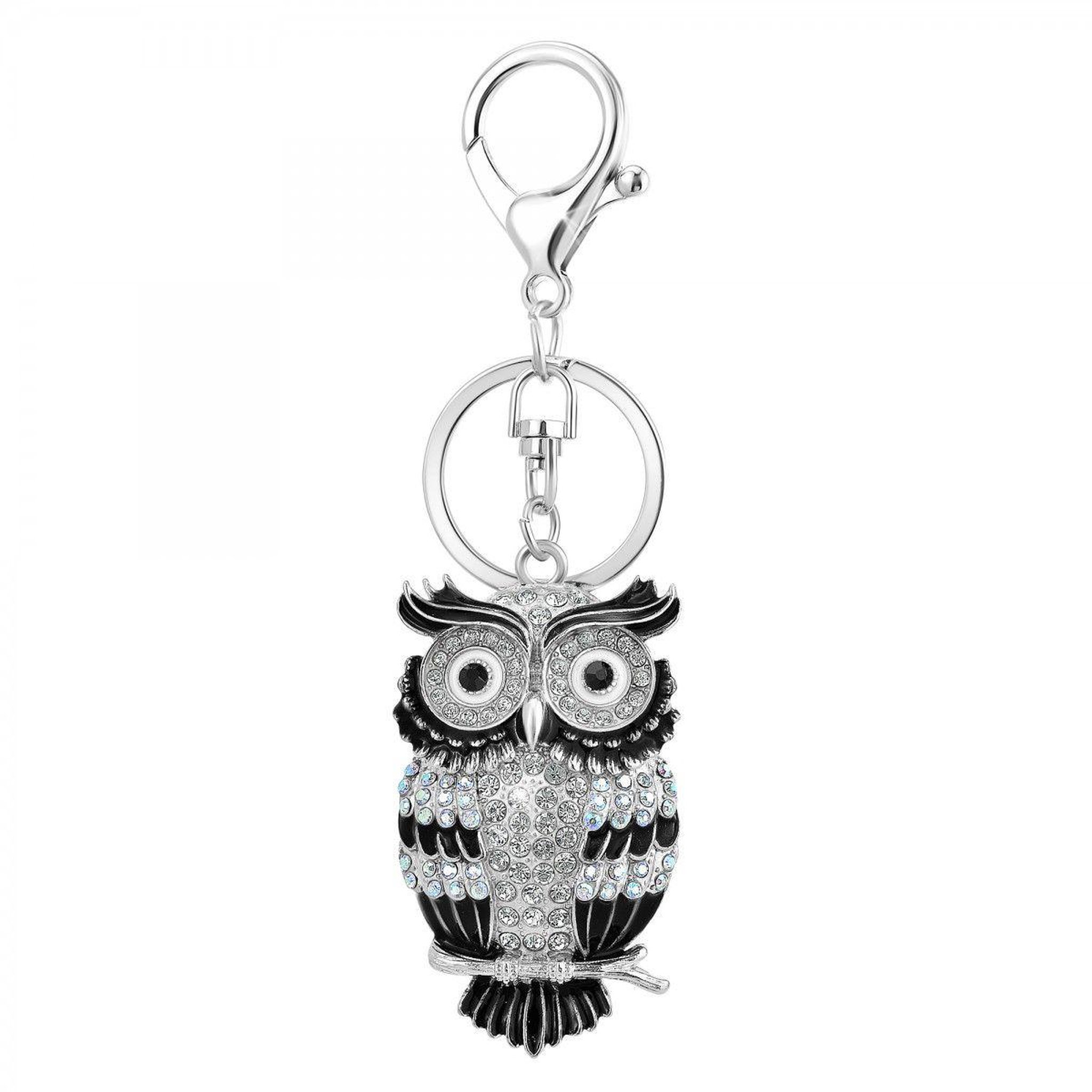 SC CRYSTAL Bijou de sac hibou SC Crystal orné de Cristaux scintillants