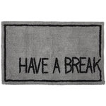 GUY LEVASSEUR Tapis déco texte en coton tufté 50x80cm