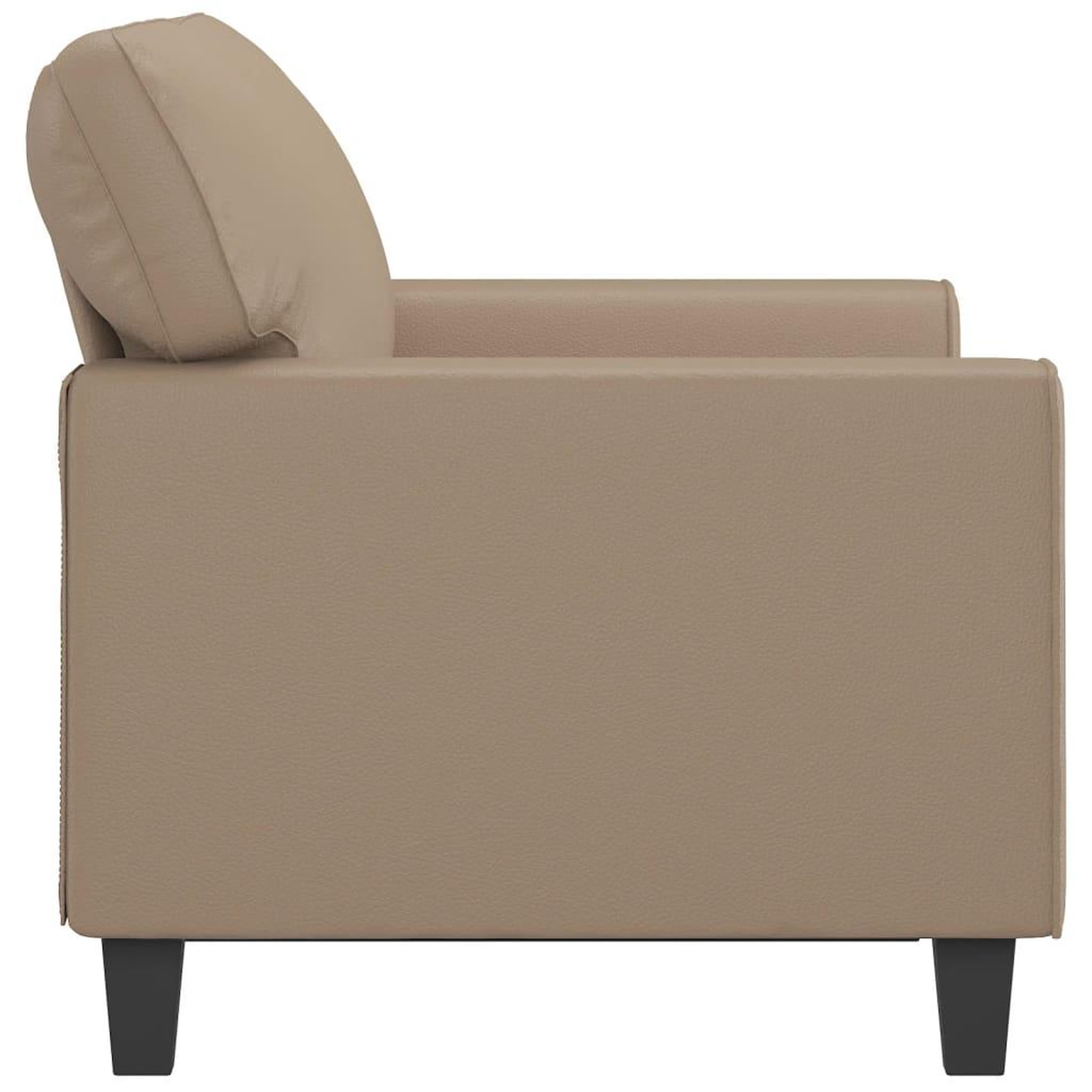 Voir la diapositive 4 : VIDAXL Canape a 2 places Cappuccino 120 cm Similicuir