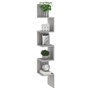 Voir la diapositive 5 : VIDAXL Etagere angle murale Sonoma gris 20x20x127,5 cm Bois ingenierie