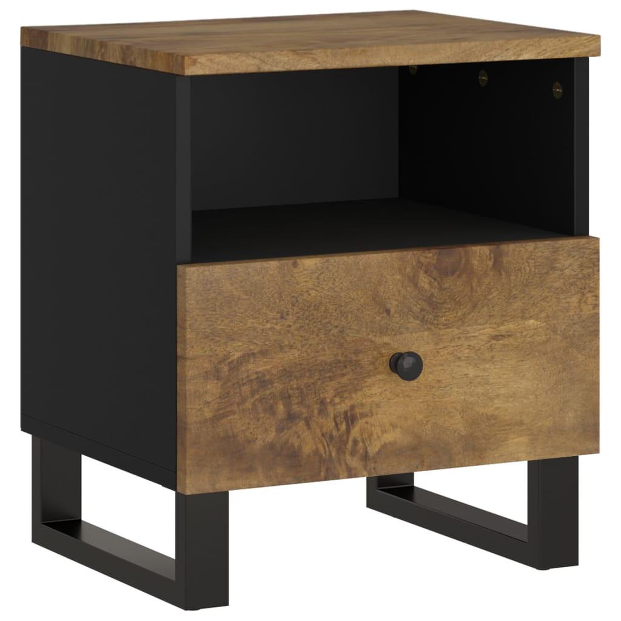 Voir la diapositive 2 : VIDAXL Table de chevet Bois de manguier solide et bois d'ingenierie