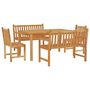 Voir la diapositive 3 : VIDAXL Ensemble a manger de jardin 5pcs Bois de teck massif
