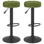 Voir la diapositive 2 : VIDAXL Tabourets de bar lot de 2 vert clair velours