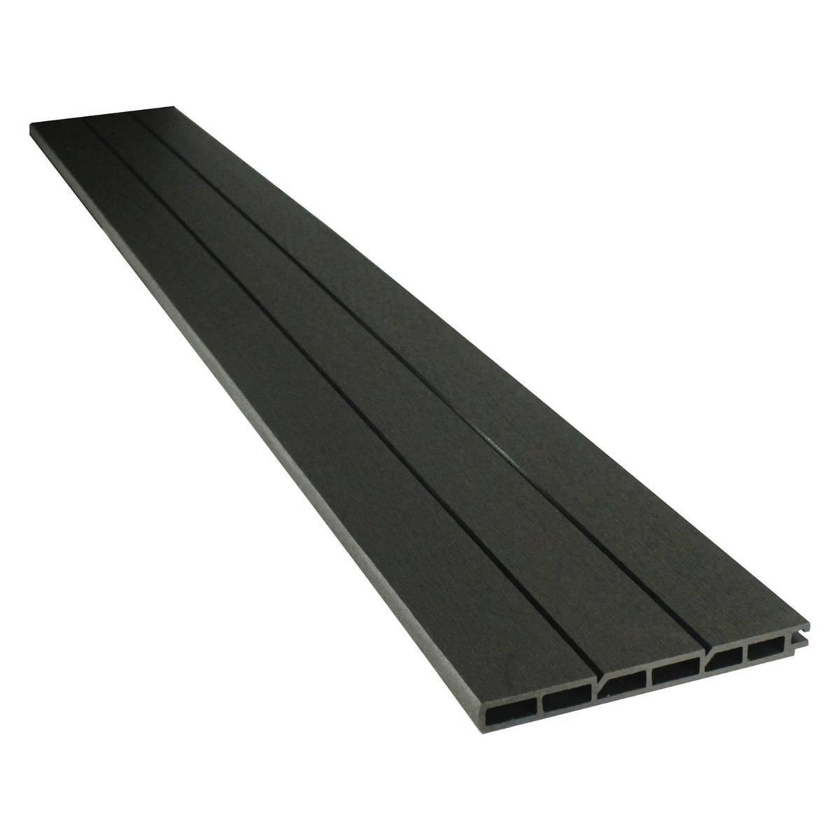 Habitat et Jardin Lot de 6 lames composite de clôture - L160 cm x l25.8cm x ép. 2cm - Ardoise