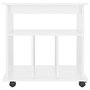 Voir la diapositive 4 : VIDAXL Armoire a roulettes Blanc 60x45x60 cm Bois d'ingenierie