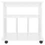 Voir la diapositive 4 : VIDAXL Armoire a roulettes Blanc 60x45x60 cm Bois d'ingenierie