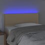 Voir la diapositive 3 : VIDAXL Tete de lit a LED Creme 90x5x78/88 cm Tissu