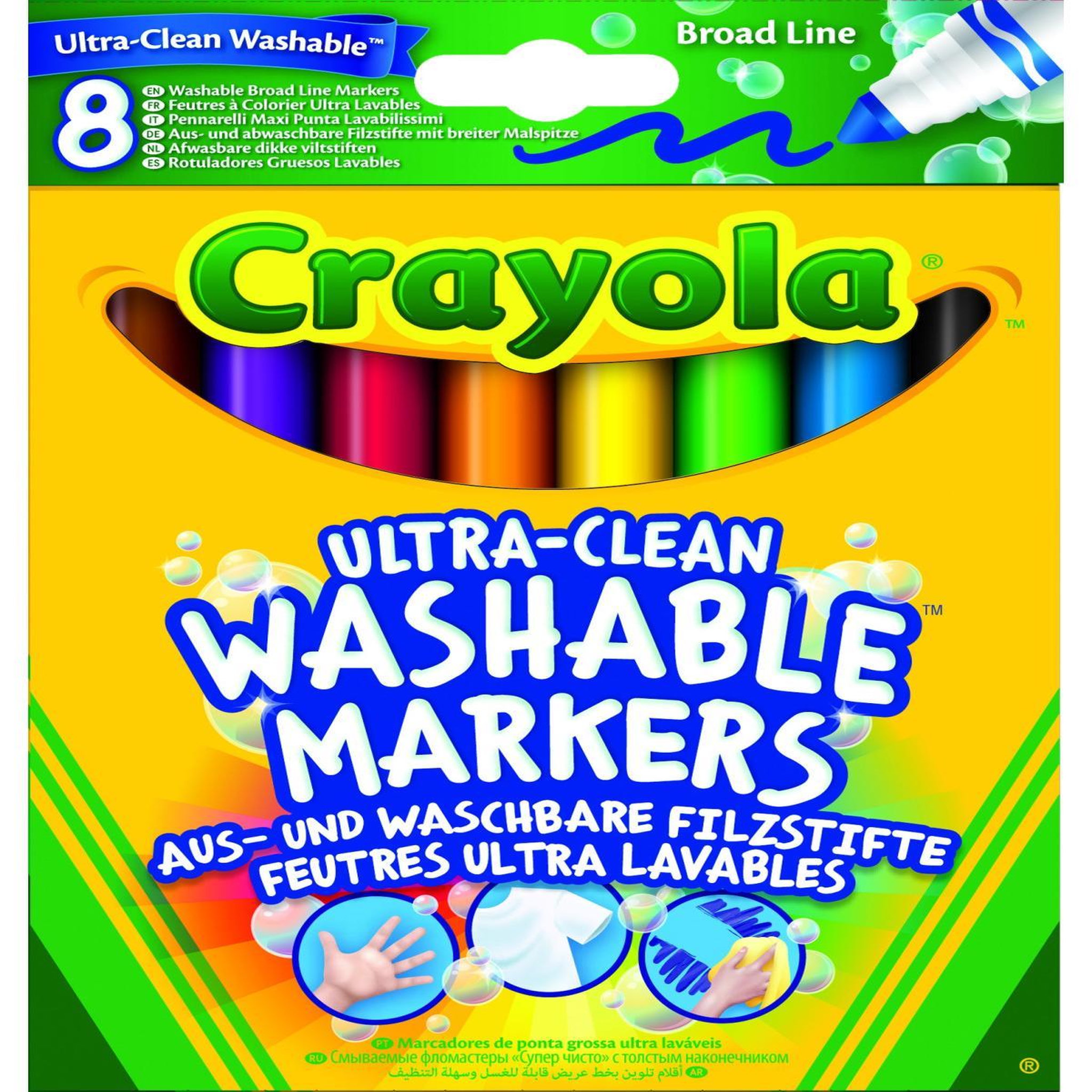 Voir la diapositive 2 : Crayola 8 Feutres a colorier Ultra Lavable