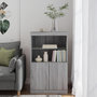 Voir la diapositive 4 : VIDAXL Buffet avec lumieres LED sonoma gris 60,5x37x100 cm