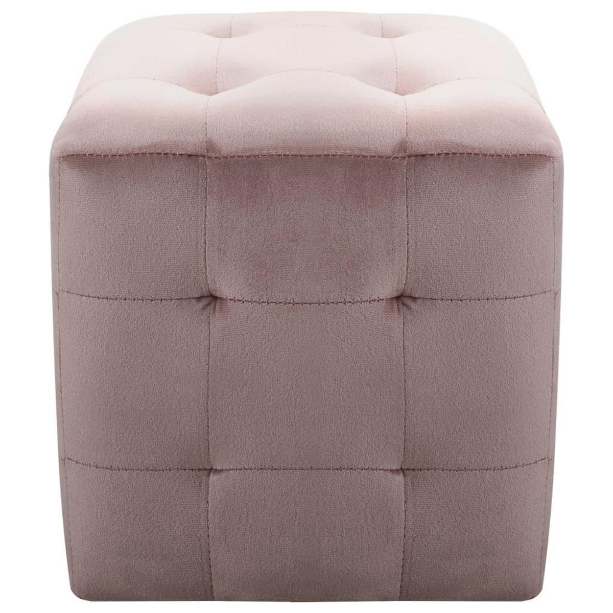VIDAXL Tables de chevet 2 pcs Rose 30x30x30 cm Tissu velours
