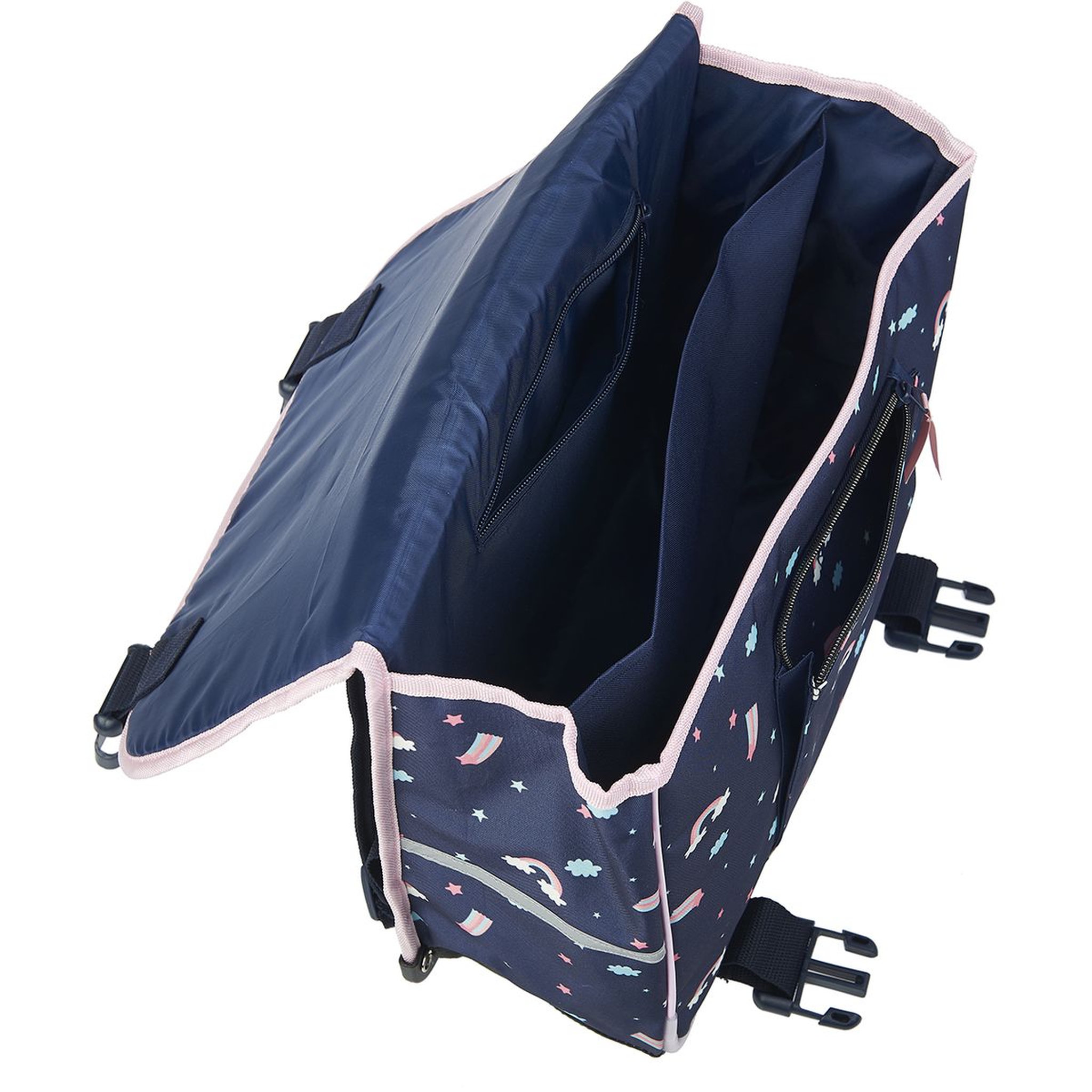 Voir la diapositive 4 : Milky Kiss Cartable 38 cm CP/CE1/CE2 bleu imprimé LICORNE