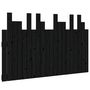 Voir la diapositive 2 : VIDAXL Tete de lit murale Noir 127,5x3x80 cm Bois massif de pin