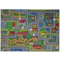 PLAY4FUN Tapis de jeu - Circuit de voiture en ville - 133 x 95 cm