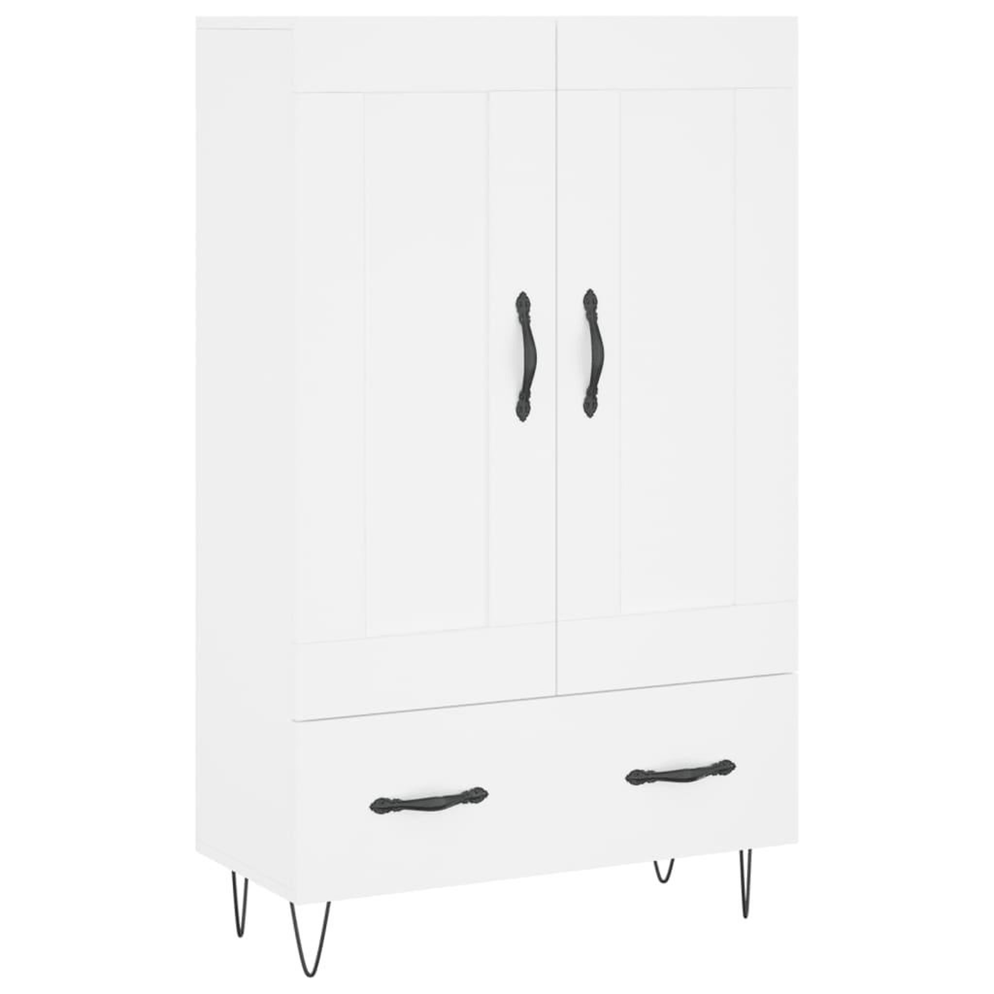 Voir la diapositive 2 : VIDAXL Buffet haut blanc 69,5x31x115 cm bois d'ingenierie