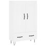 Voir la diapositive 2 : VIDAXL Buffet haut blanc 69,5x31x115 cm bois d'ingenierie