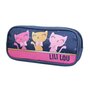 Voir la diapositive 2 : Bagtrotter BAGTROTTER Trousse scolaire rectangulaire Lili Lou 3 chats Bleu