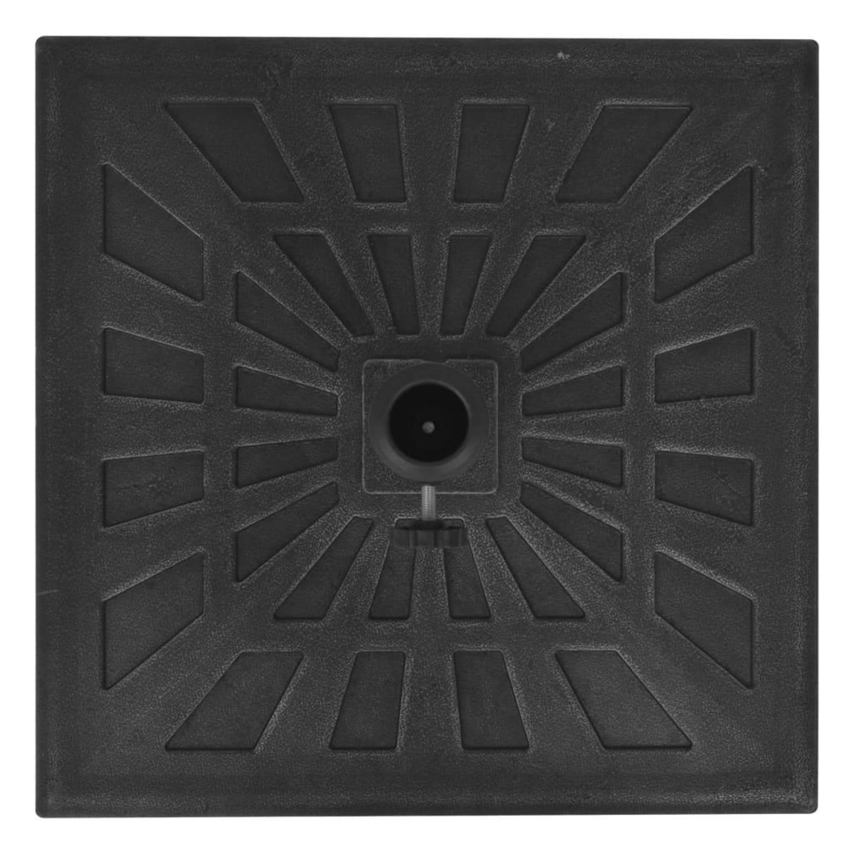 VIDAXL Base carree de parasol Resine Noir 12 kg