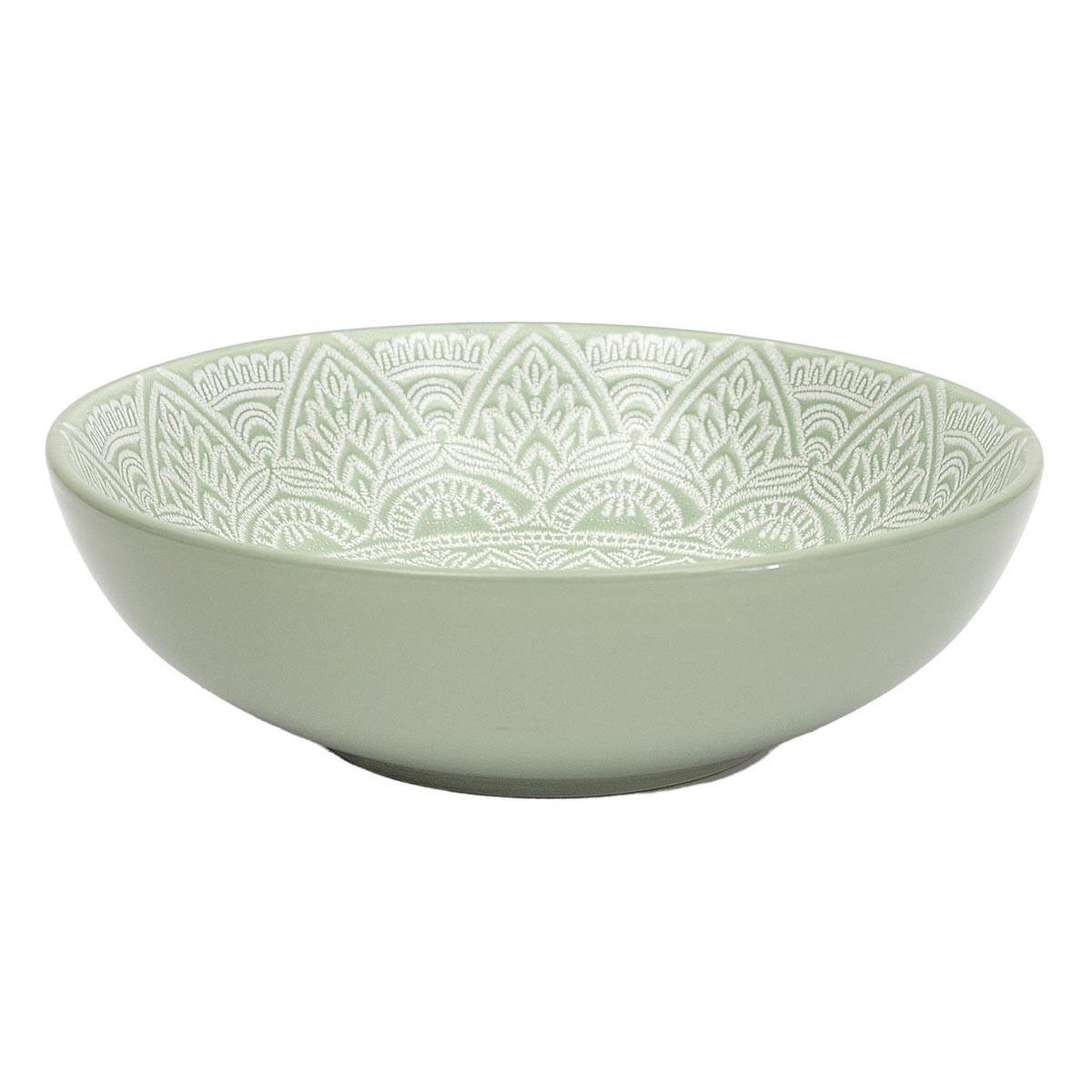 The Home Deco Factory Lot de 6 assiettes creuses  sahara  18cm vert