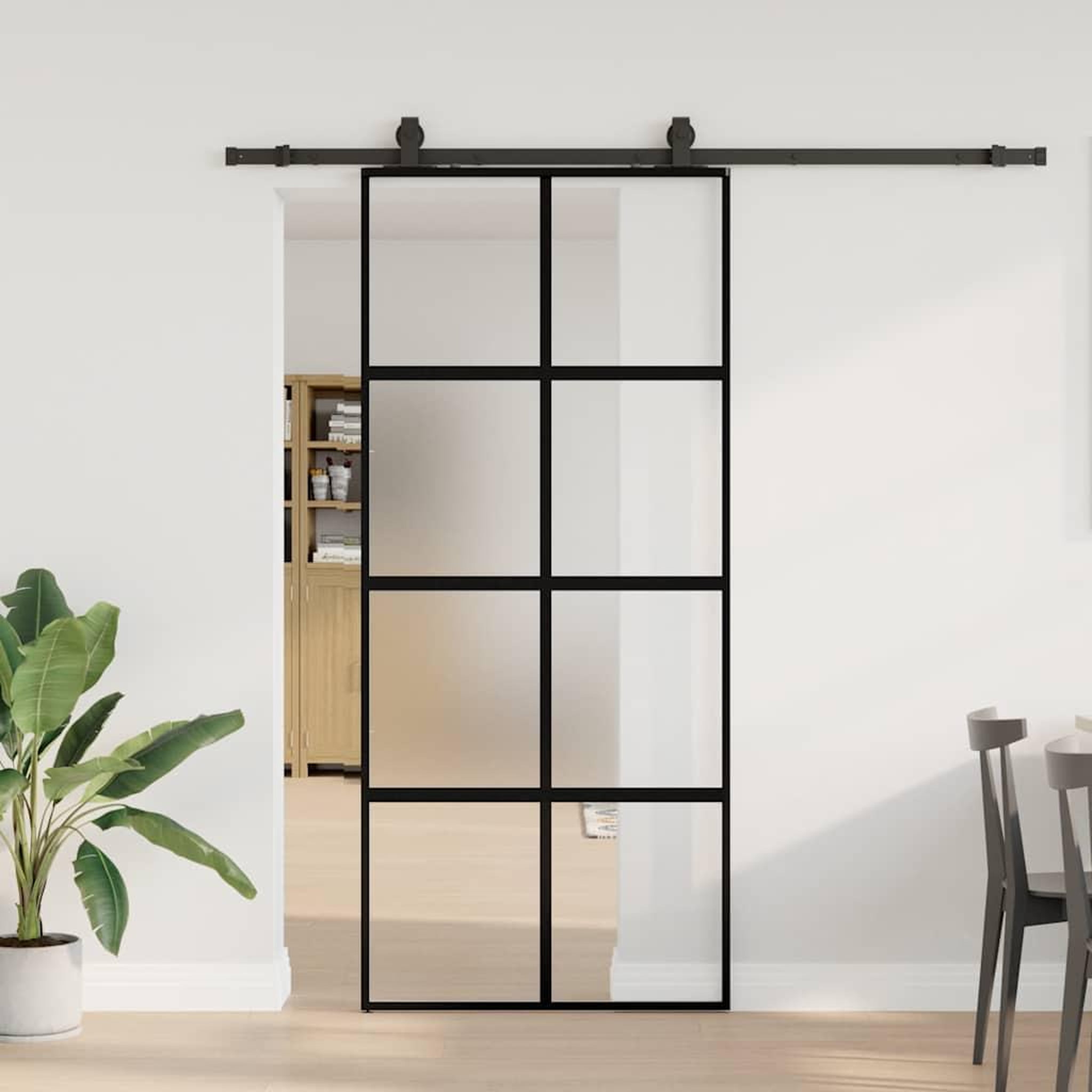 VIDAXL Porte coulissante avec kit de quincaillerie noir 90x205 cm