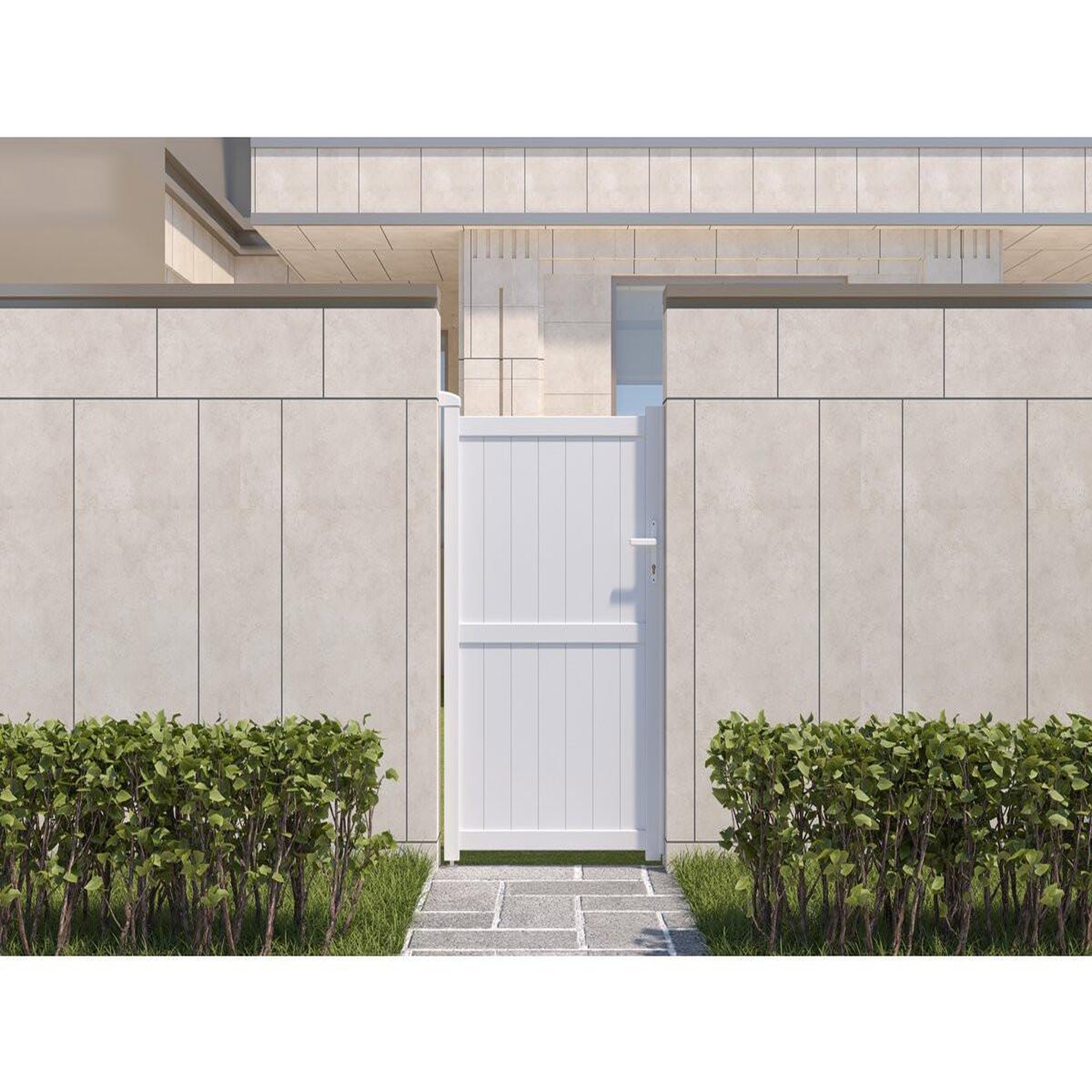 Voir la diapositive 2 : Habitat et Jardin Portillon aluminium  lola  - 101.2 x 155.9 cm - blanc