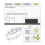 Voir la diapositive 2 : LECHUZA Pot Trio Cottage 30 - kit complet, granit - 100 cm