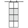 Voir la diapositive 2 : VIDAXL Porte coulissante kit quincaillerie noir 76x205 cm verre trempe