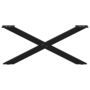 Voir la diapositive 5 : VIDAXL Pieds de table basse forme de X 2 pcs noir 70x(30-31) cm acier