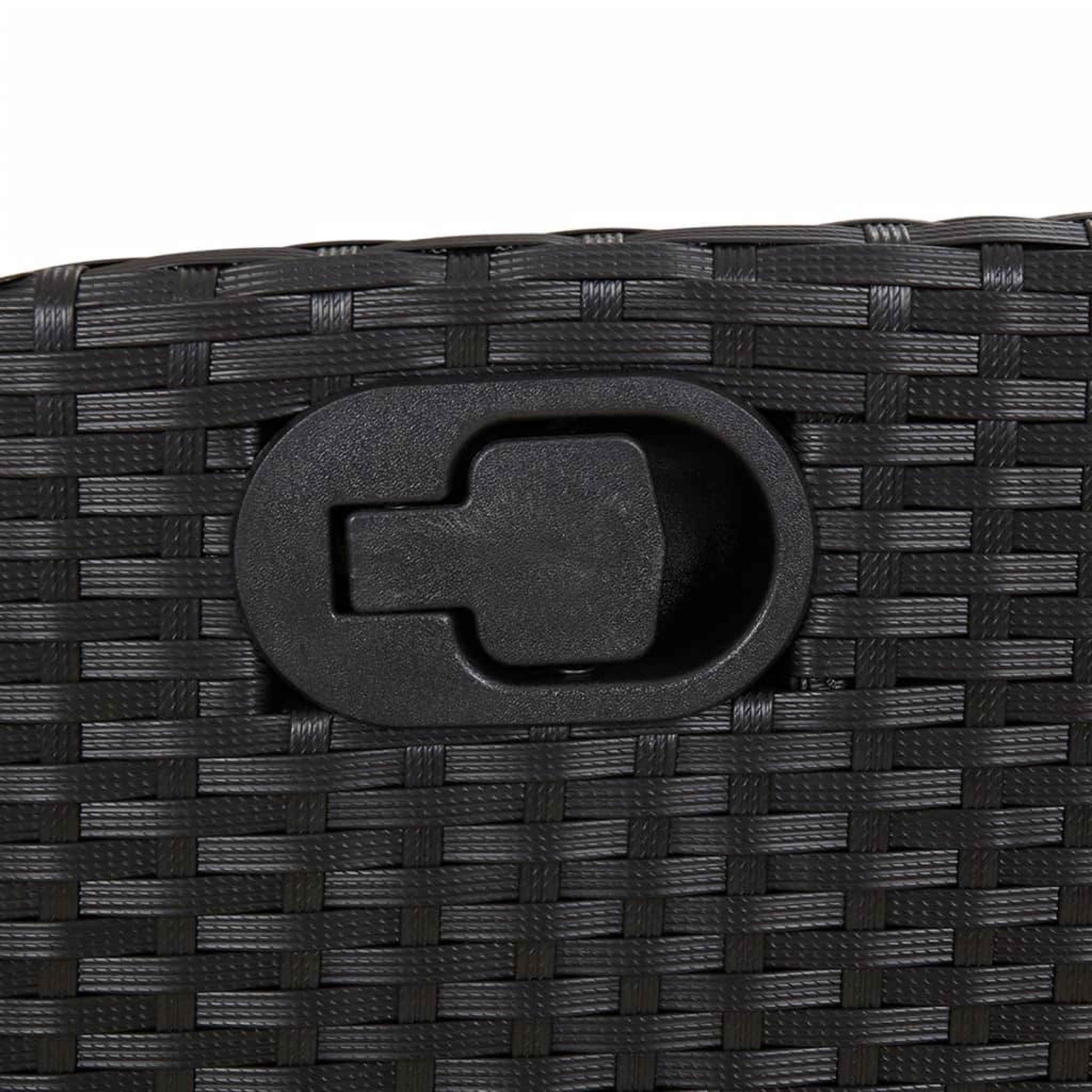 Voir la diapositive 5 : VIDAXL Ensemble a manger de jardin coussins 5pcs Noir Resine tressee
