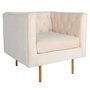 Voir la diapositive 1 : Paris Prix Fauteuil Design en Velours  Natacha  78cm Beige