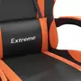 VIDAXL Chaise de jeu pivotante Noir et orange Similicuir