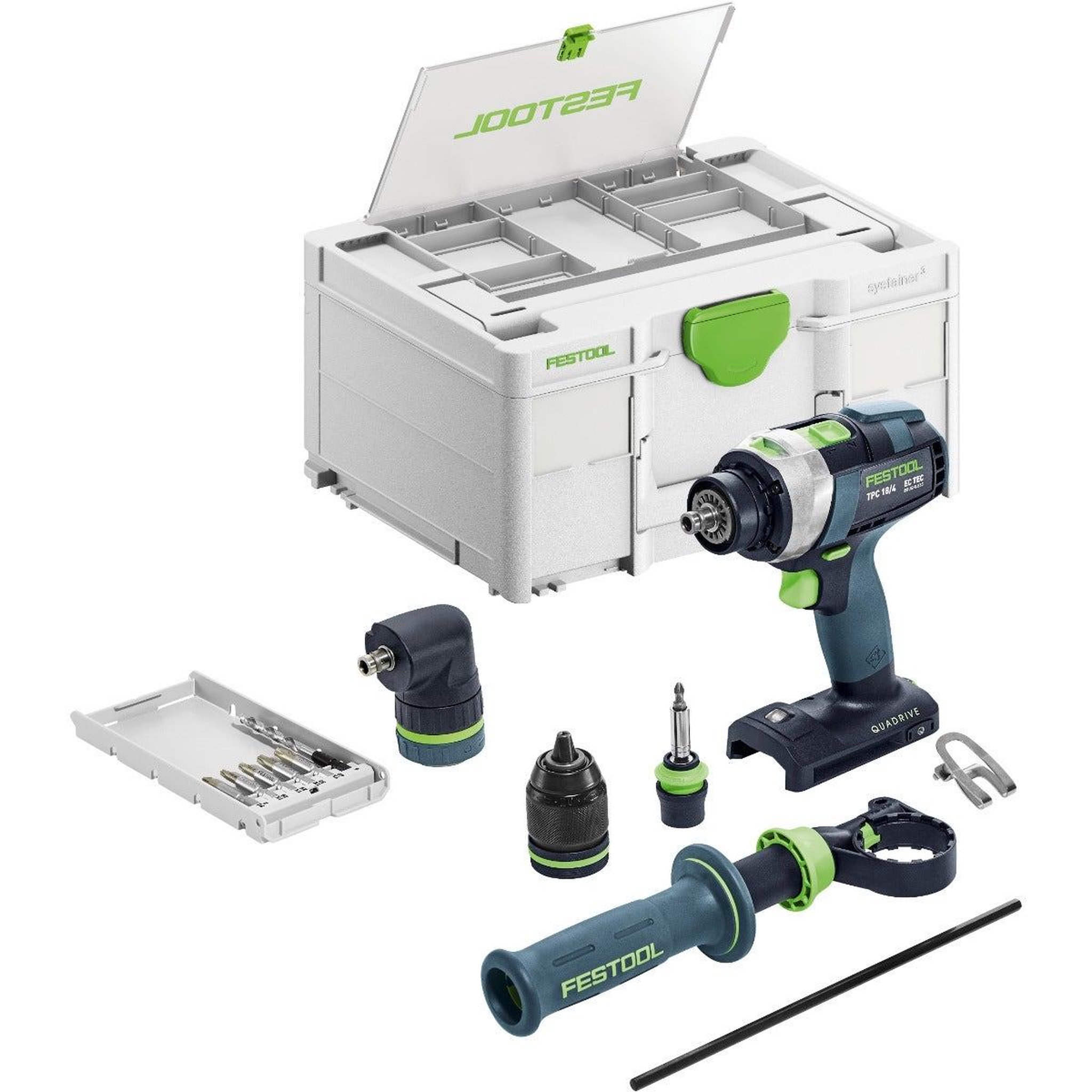 FESTOOL Perceuse-visseuse à percussion sans fil tpc 18/4 i-basic-set quadrive
