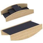 PAWHUT Bascule chien agility réversible escalier 2 en 1 bois