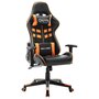 VIDAXL Chaise de jeu Noir et orange Cuir artificiel