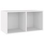 Voir la diapositive 2 : VIDAXL Boîte de rangement vinyles Blanc 71x34x36 cm Bois d'ingenierie
