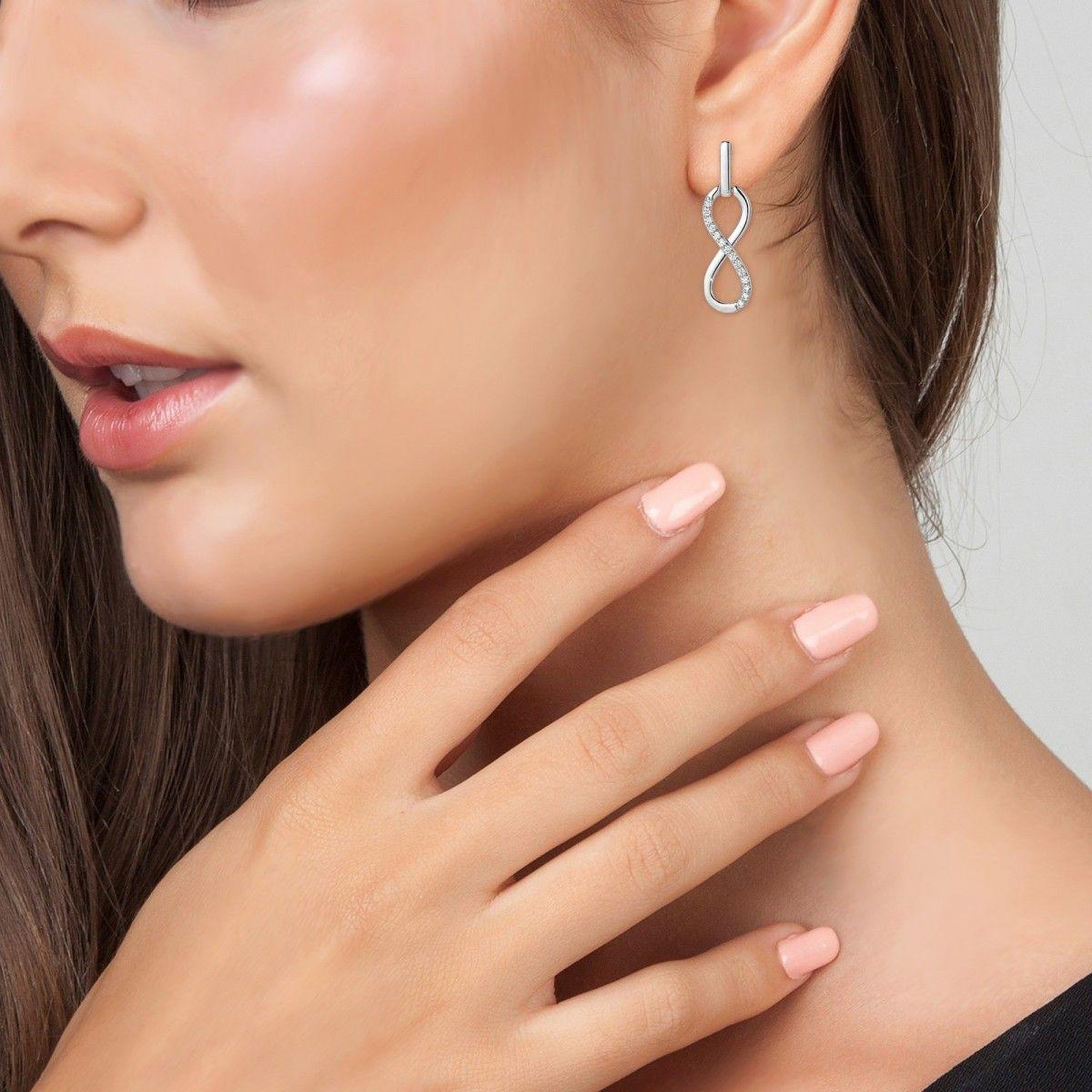 Voir la diapositive 3 : SC CRYSTAL Boucles d'oreilles infini par SC Crystal