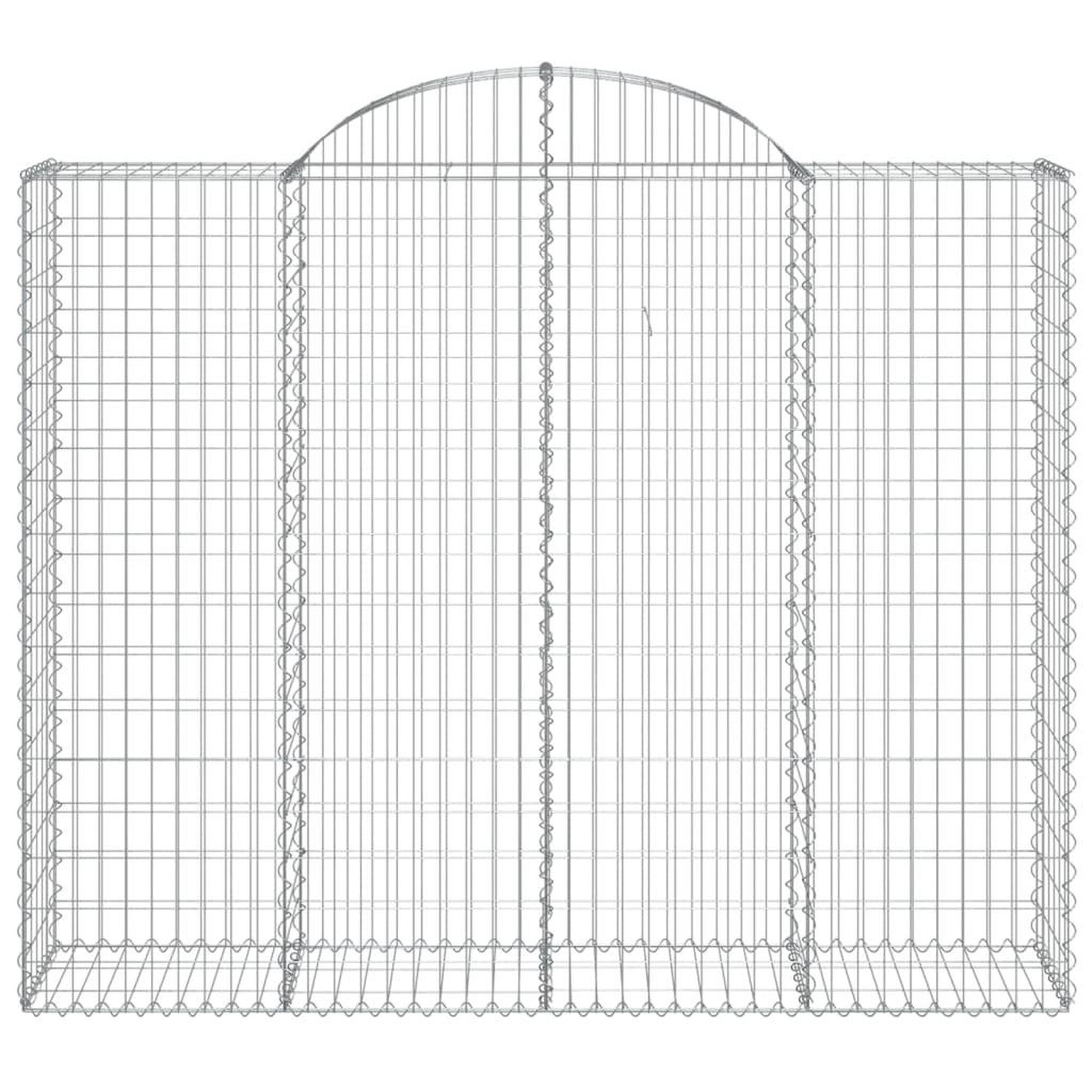 Voir la diapositive 4 : VIDAXL Paniers a gabions arques 30 pcs 200x50x160/180 cm Fer galvanise