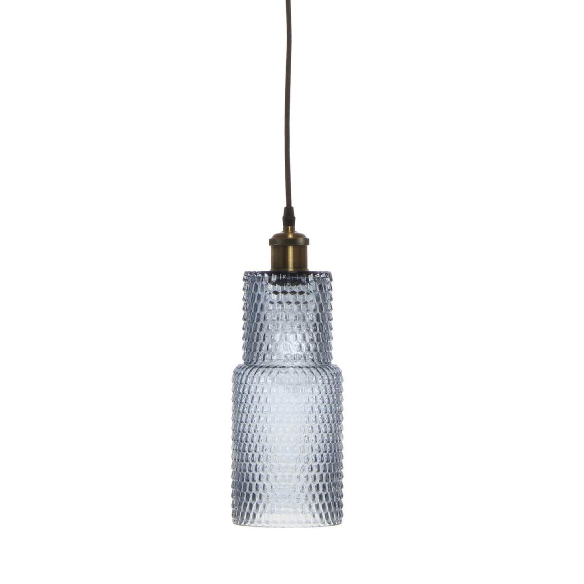 Voir la diapositive 1 : Paris Prix Lampe suspension en verre  rosi  35cm bleu