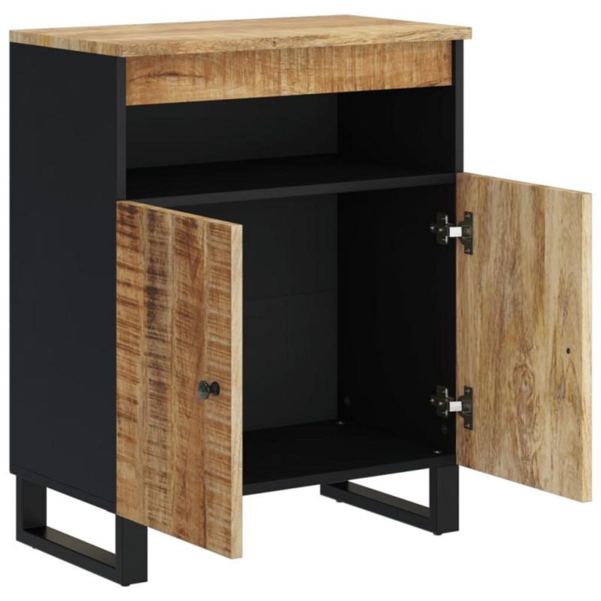 VIDAXL Buffet avec 2 portes 60x33x75 cm bois massif de manguier