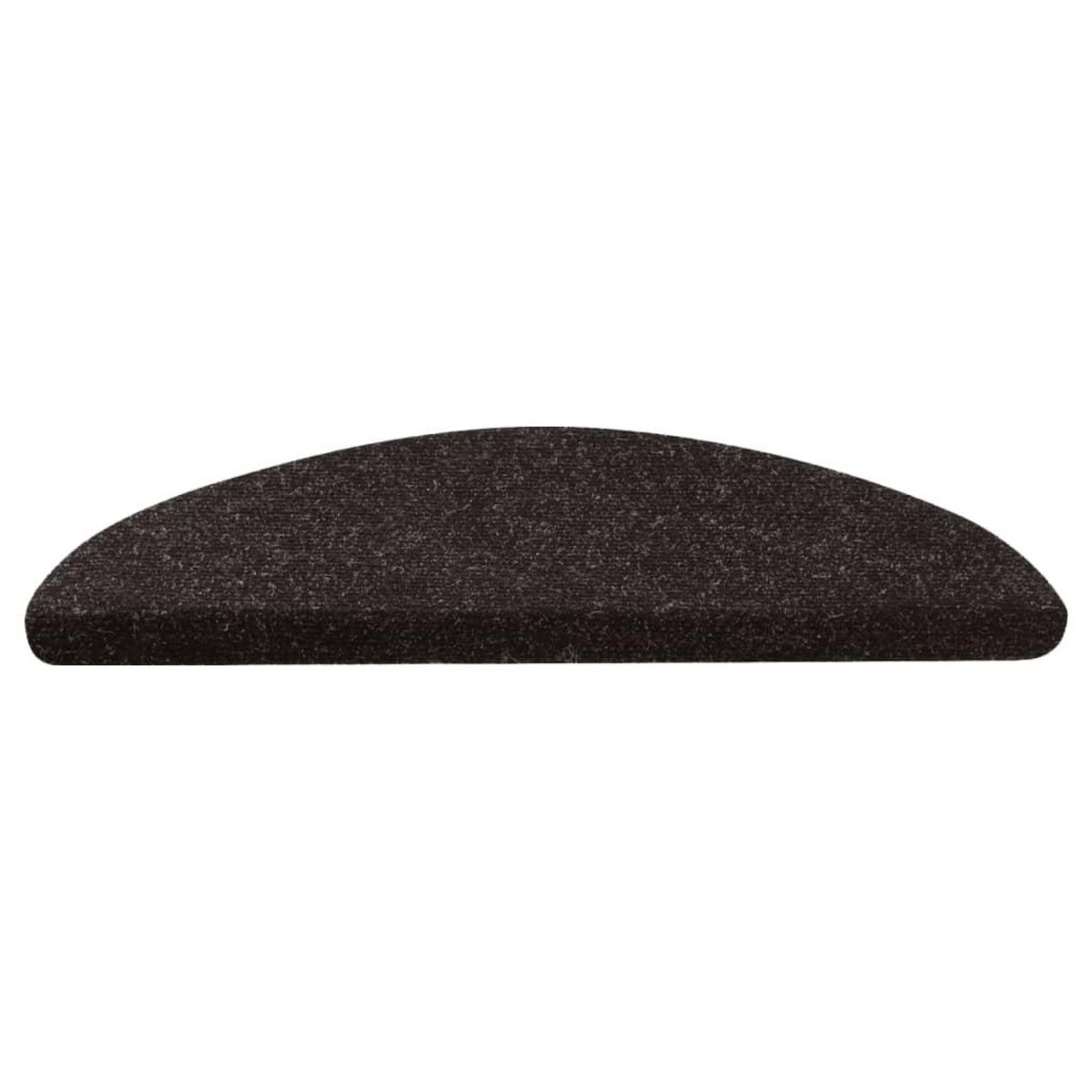 VIDAXL Tapis d'escalier autocollants 15 pcs 56x17x3 cm Anthracite