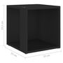 Voir la diapositive 6 : VIDAXL Table d'appoint Noir 33x33x34,5 cm Agglomere
