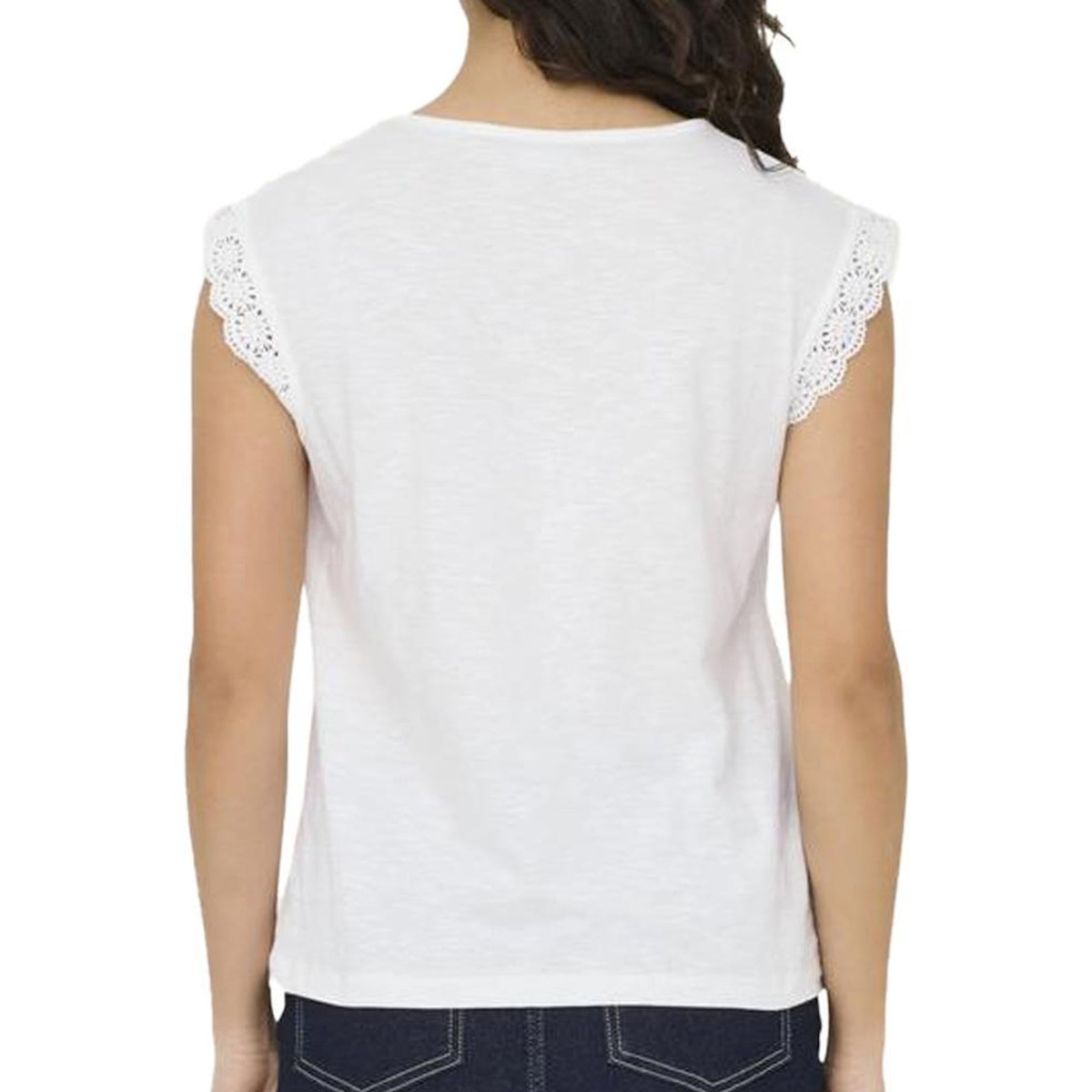 JACQUELINE DE YONG T-Shirt Blanc Femme JDY Salva