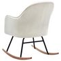 Voir la diapositive 5 : VIDAXL Chaise à bascule Blanc crème Velours