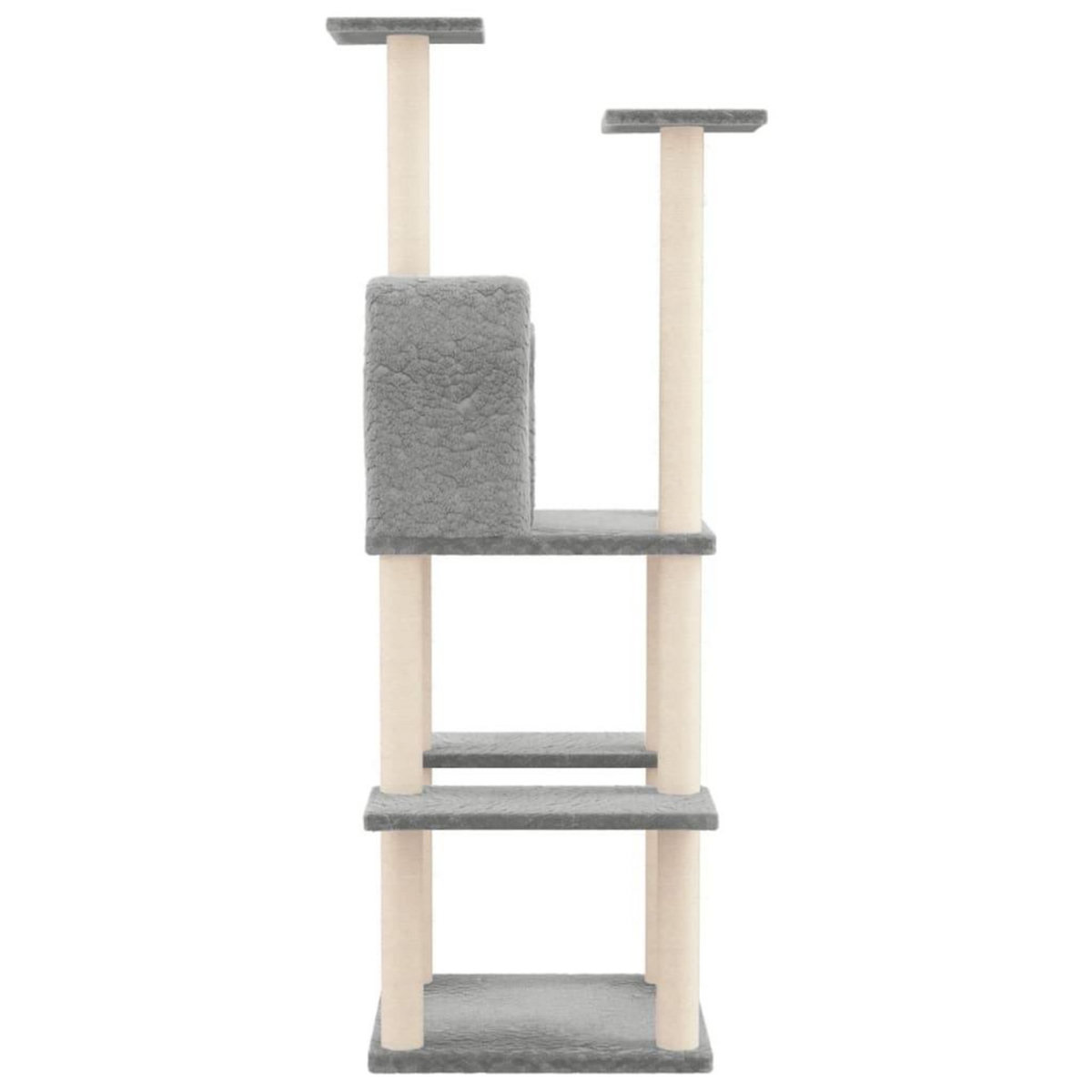 VIDAXL Arbre a chat avec griffoirs en sisal Gris clair 144,5 cm