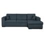 Voir la diapositive 2 : Canapé d'angle droit convertible 4 places avec coffre  de rangement revêtement tissu CARIBEA 