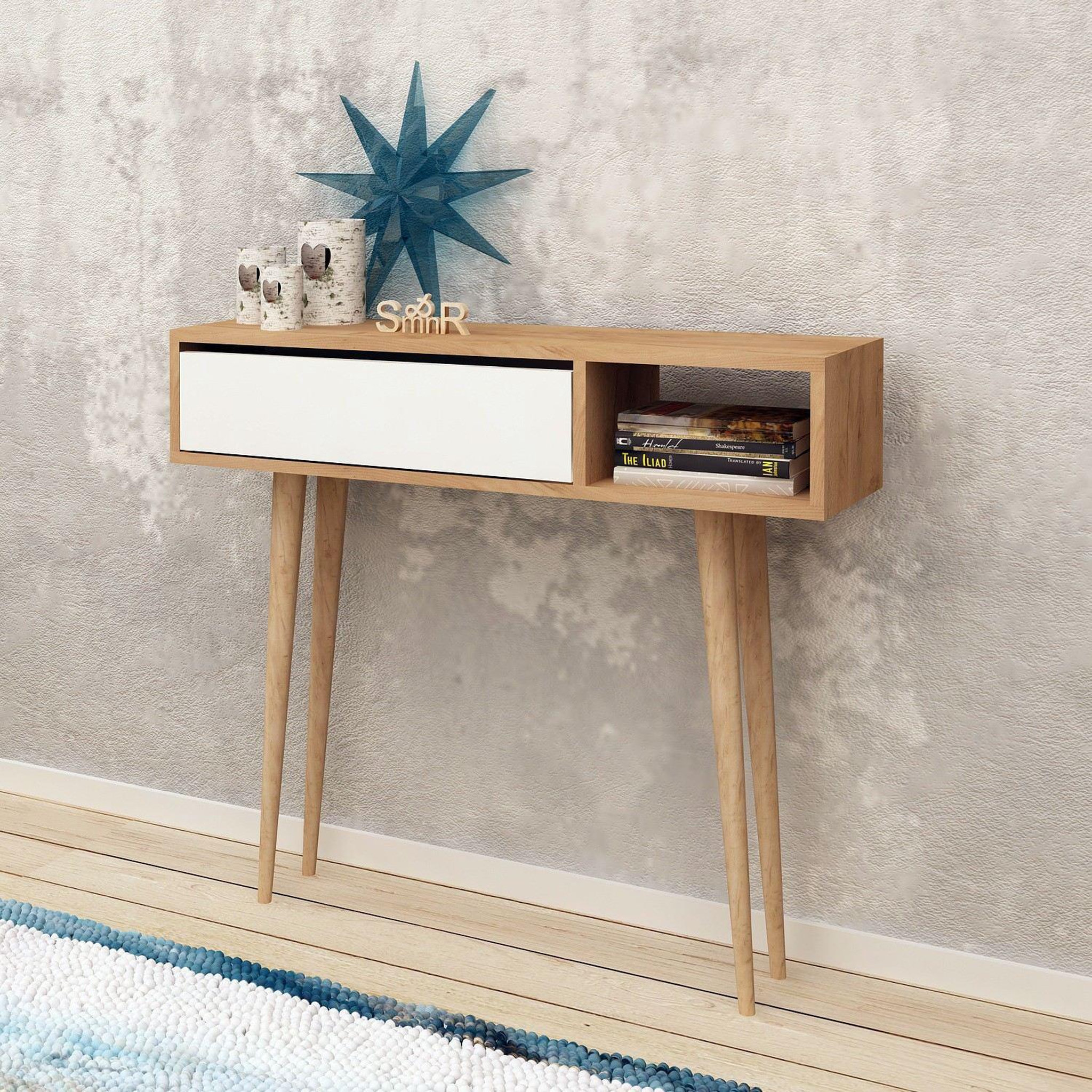 Voir la diapositive 3 : Habitat et Jardin Console en bois  oseyo  - 100 x 30 x 94 cm - marron