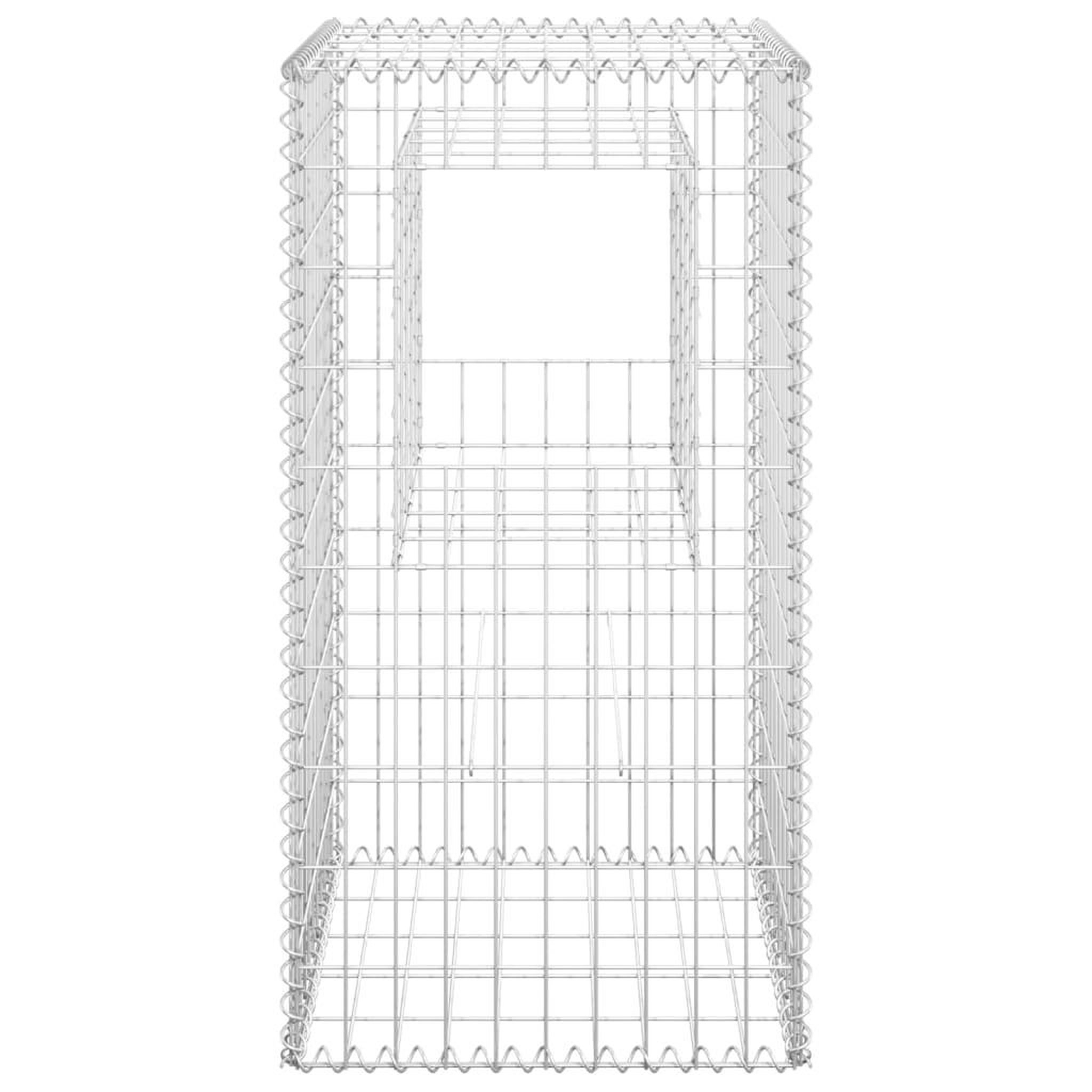 Voir la diapositive 4 : VIDAXL Poteaux a panier de gabion 2 pcs 50x50x100 cm Fer