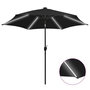Voir la diapositive 1 : VIDAXL Parasol de jardin avec lumieres LED et mat en aluminium noir